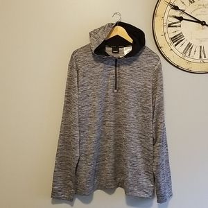 NWOT Mens Reebok hooded 3/4zip running top
